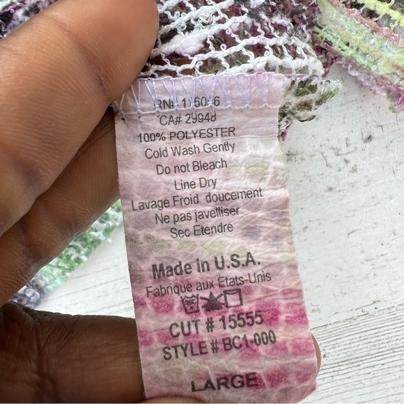 Jess & Jane Swim Coverup Layering Over Tank Top Artistry Piece Womens Large Art - Picture 10 of 13